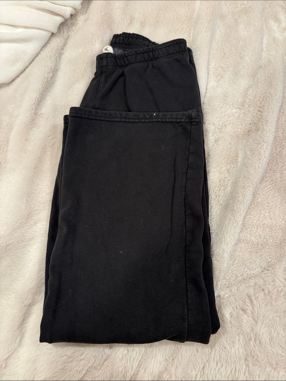 Black Casual Drawstring Pants